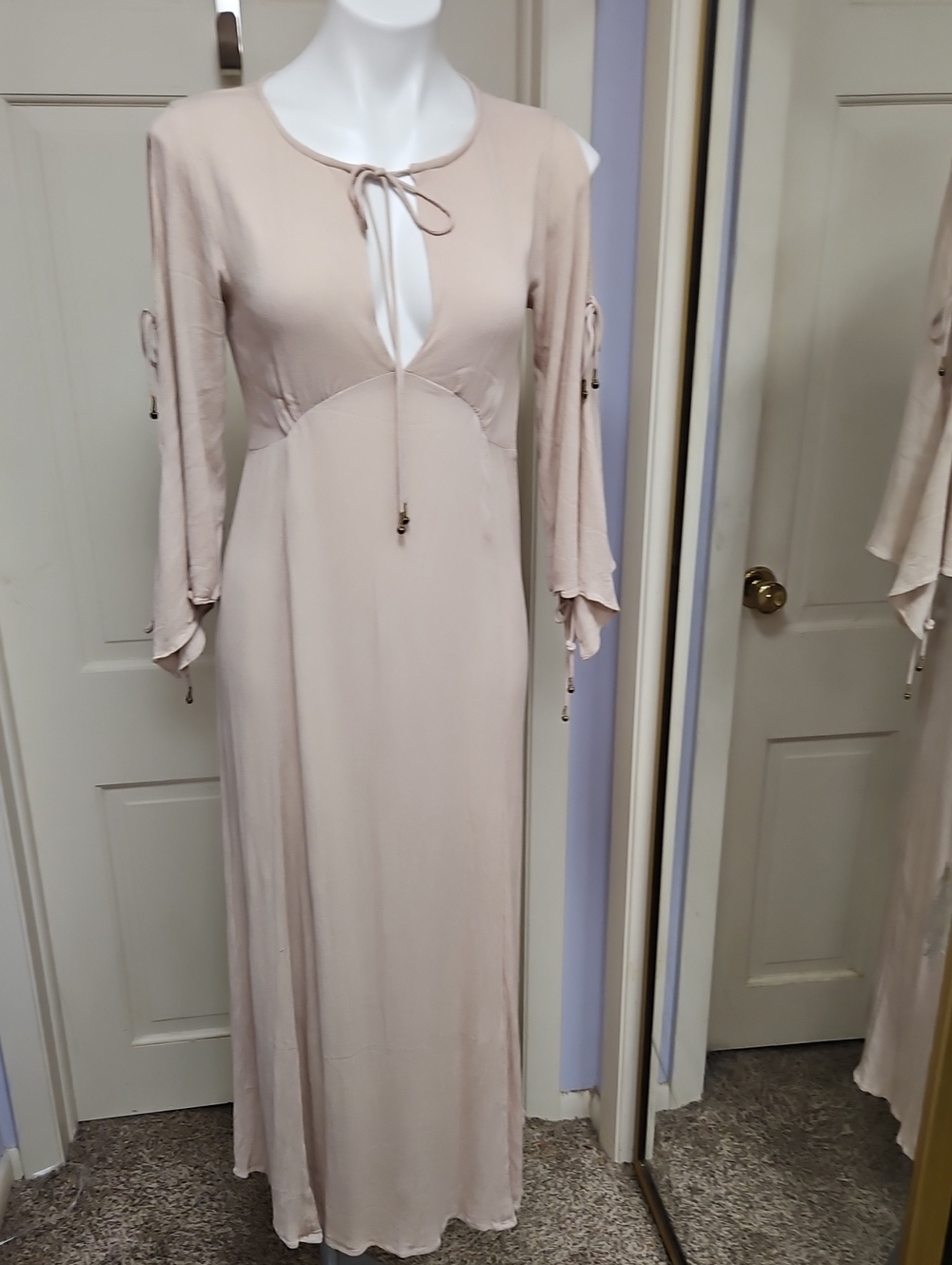 Free people Greek goddess beautiful gauze Maxi dress